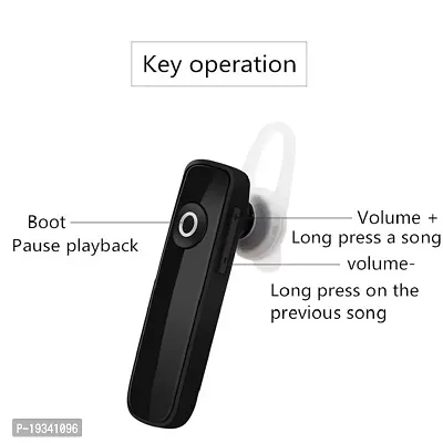 k1 Bluetooth earphones with mic Bluetooth Headset Bluetooth Headset  (Black, In the Ear) PACK OF 1-thumb2