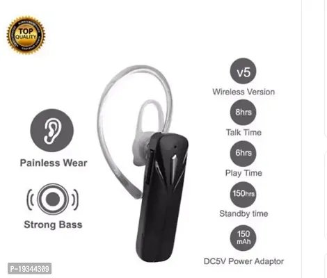 K1 Black pack 1 Bluetooth Headset  (Black, In the Ear PACK OF 1-thumb0