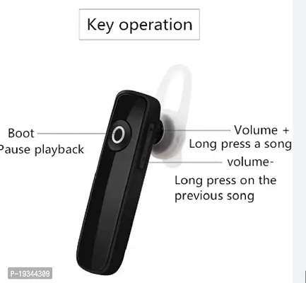 K1 Black pack 1 Bluetooth Headset  (Black, In the Ear PACK OF 1-thumb3