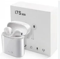 I7S TWS DUAL BLUETOOTH EARPODS Bluetooth Headset  (White, True Wireless)-thumb2