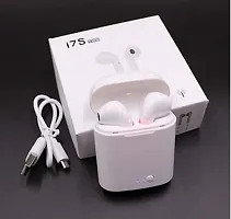 I7S Bluetooth Truly Wireless In Ear Earbuds With Mic Bluetooth Headset  (White, True Wireless)-thumb1