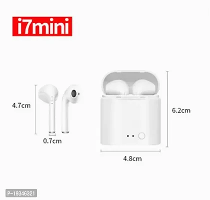 I7S Bluetooth Truly Wireless In Ear Earbuds With Mic Bluetooth Headset  (White, True Wireless)-thumb2