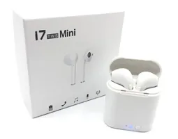 I7S TWS DUAL BLUETOOTH EARPODS Bluetooth Headset  (White, True Wireless)-thumb1