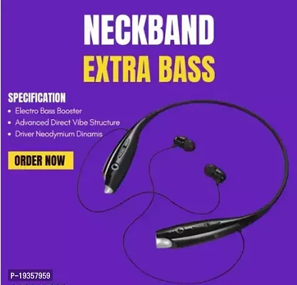 HBS-730 Neckband Wireless Bluetooth Waterproof Attractive Headphone with Built-in Microphone-thumb3