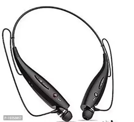 HBS 730 Wireless Bluetooth Neckband in-Ear Headphone Stereo Headset with Vibration Alert for All Smartphones - Black-thumb0