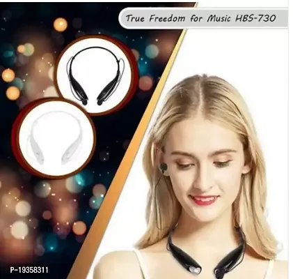 Best Quality Wireless Sport Stereo Bluetooth Headset HBS-730 Neckband N258 Bluetooth Headset  (Black, In the Ear)