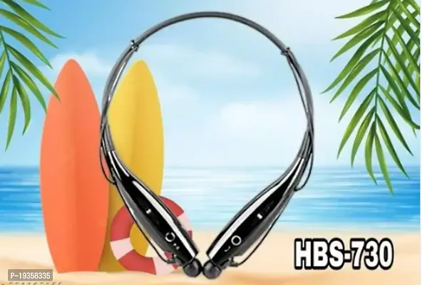 HBS-730 Neckband Bluetooth Headphones Wireless Sport Stereo Headsets Handsfree with Microphone for Android, iOs Devices Bluetooth Headset  (-thumb0