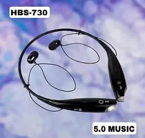 HBS-730 Neckband Bluetooth Headphones Wireless Sport Stereo Headsets Handsfree with Microphone for Android, iOs Devices Bluetooth Headset  (-thumb1