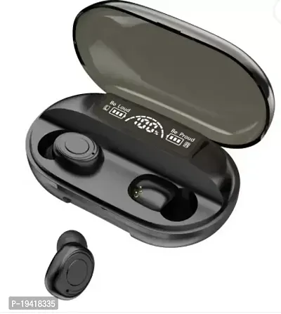 T2 Bluetooth Earbuds TWS with Built-in Power Bank 1500mah, 150 hours of Playtime Bluetooth Headset  (Black, True Wireless)-thumb0
