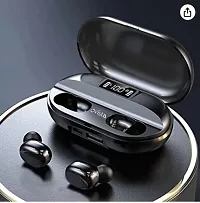 T2 Bluetooth Earbuds TWS with Built-in Power Bank 1500mah, 150 hours of Playtime Bluetooth Headset  (Black, True Wireless)-thumb1