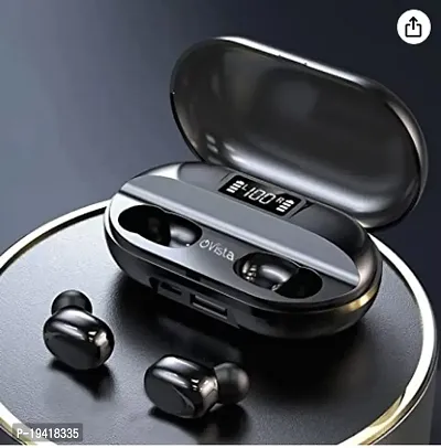 T2 Bluetooth Earbuds TWS with Built-in Power Bank 1500mah, 150 hours of Playtime Bluetooth Headset  (Black, True Wireless)-thumb2