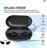 T2 Sport Wireless Earbud Headphon and 1500 mAh Power Bank with Noise Cancelation Multi-Function Integrated Controls Bluetooth Headset (Black, True Wireless) Airpod-thumb2