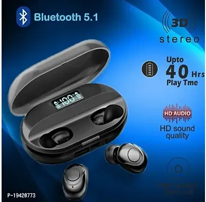 Wireless Earbuds with Mic for Crystal Clear Calls (Black) Bluetooth Headset  (Black, True Wireless)