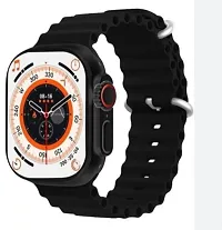 8 Smart Watch Full HD Display Multiple sport and Fitness more wireless charger Smartwatch  (Orange Strap, Free)-thumb2