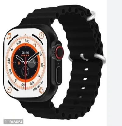 8 Smart Watch Full HD Display Multiple sport and Fitness more wireless charger Smartwatch  (Orange Strap, Free)-thumb3