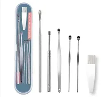 6 PCS Ear Pick Earwax Removal Kit, Ear Care Set,Ear Wax Removal Tool Premium Stainless Steel Ear Curette with Storage Box and a Cleaning Brush Included Easy to Use-thumb1