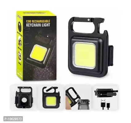 USB rechargeable portable pocket COB torch keychain light Torch  (Yellow, 8 cm, Rechargeable)