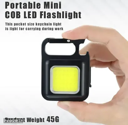 USB rechargeable portable pocket COB torch keychain light Torch  (Yellow, 8 cm, Rechargeable)-thumb3