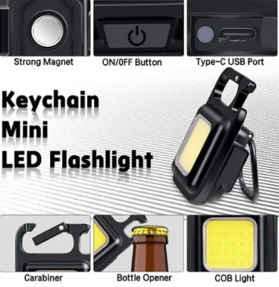 Rechargeable Small Flashlights 1000 Lumens Mini Keychain Flashlight Torch