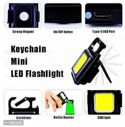 Mini Keychain Flashlights, 800 Lumens Bright COB Rechargeable Keychain Light Pocket Flashlight-thumb0