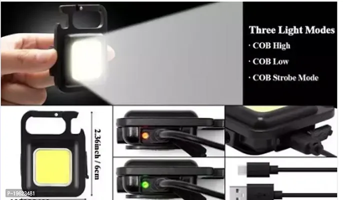 Mini Keychain Flashlights, 800 Lumens Bright COB Rechargeable Keychain Light Pocket Flashlight-thumb0