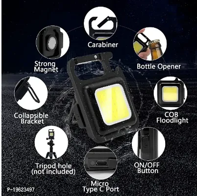 Mini Keychain Flashlights, 800 Lumens Bright COB Rechargeable Keychain Light Pocket Flashlight-thumb3