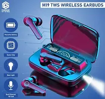 M19 Earbuds/TWS/buds 5.1 Earbuds with 280H Playtime, Headphones with Power Bank Bluetooth Headset  (Black, True Wireless)-thumb2