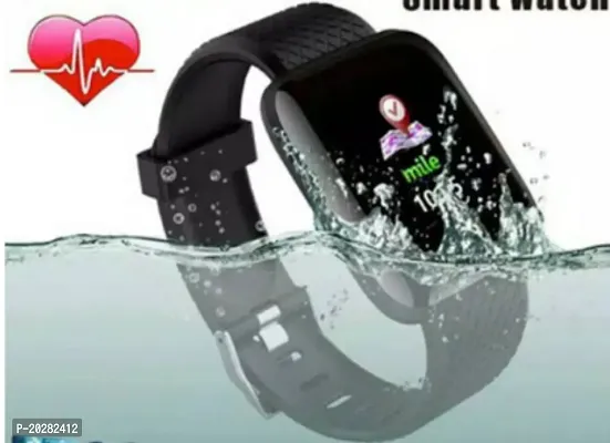 ID116 smart wristwatch for women  (Black Strap, Size : Free size)-thumb2