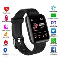 ID116 smart wristwatch for women  (Black Strap, Size : Free size)-thumb2