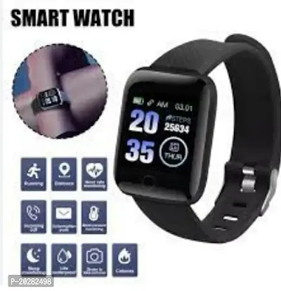 ID116 smart wristwatch for women  (Black Strap, Size : Free size)-thumb3