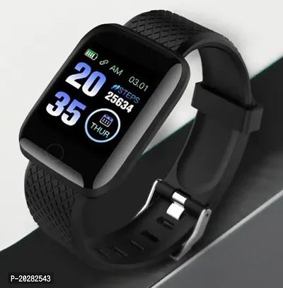 ID116 smart wristwatch for women  (Black Strap, Size : Free size)