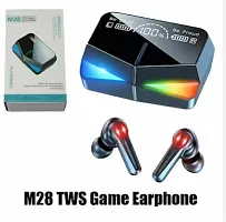 M28 Wireless Bluetooth Earbuds with Touch Control and Dual LED Charging Display, 180H Playtime Headphones with Noise Cancellation Low Latency Gaming TWS-thumb2