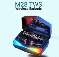 Earbuds M28 Upto 48 Hours Playback PowerBank Technology F6 Bluetooth Headset  (Black, True Wireless)-thumb1