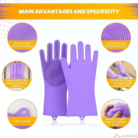 Silicon Hand Gloves for Kitchen Dishwashing