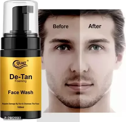 Quat De-Tan Facewash | Tan Removal Facewash | Oil Control Facewash L Sun Protection Face Wash-100 Ml-thumb0