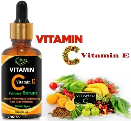 Quat Vitamin C With E All Skin Type Face Serum For Skin Whitening, Brightening, Anti Ageing And Smoothing-30 Ml-thumb0