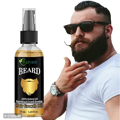 Beard  Hair Growth Oil, 50ml | Natural Hair Oil for Thicker  Longer Beard | Beard Oil for Uneven, Patchy  Fast Beard Growth | Growth Oil for Stronger  Fuller Beard Hair-thumb0