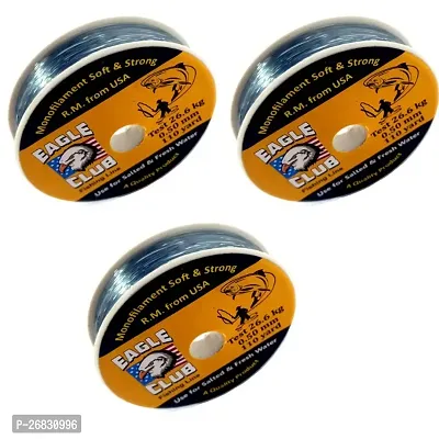 CORAL INDIA Fluorocarbon Fishing Line EagleClub-0.45mm-Gray-spool-pack3