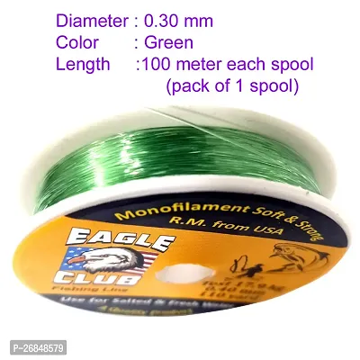 CORAL INDIA Fluorocarbon Fishing Line EagleClub-0.30mm-Green-spool-pack1-thumb2