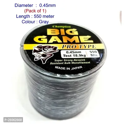 Coral-BigGame Dia 0.45mm Length 550Meter Colour Gray (Pack of 1)