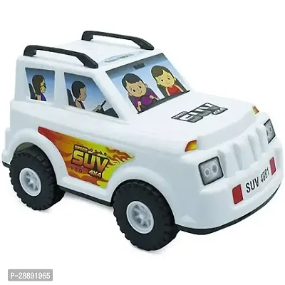 Stylish White Plastic Friction Car Toy For Kids