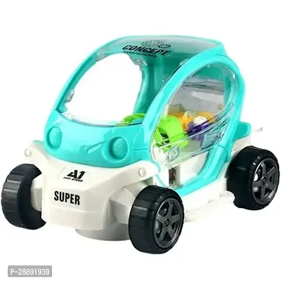 Stylish Green Plastic Friction Car Toy For Kids-thumb0