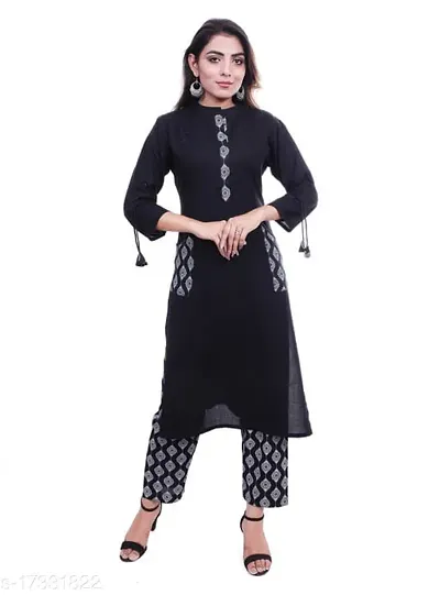 Rayon & Cotton Kurta With Palazzo