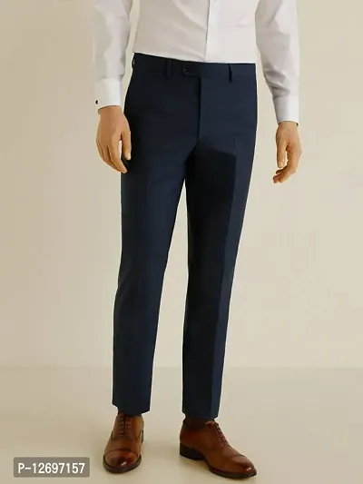 Buy Canary London Men Black Smart Slim Fit Wrinkle Free Trousers - Trousers  for Men 19054828 | Myntra