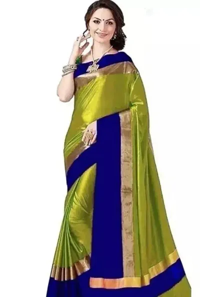 Trending Cotton Saree with Blouse piece 