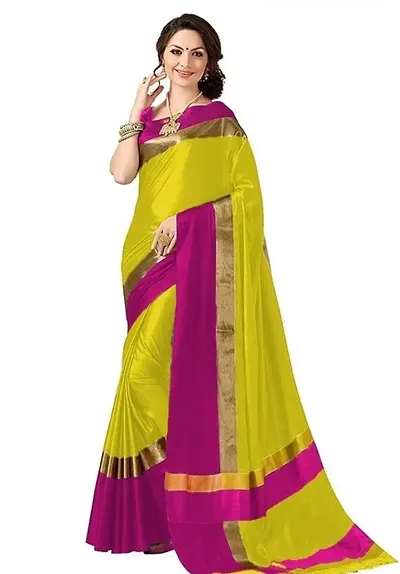 Trendy Cotton silk Sarees with Blouse Piece