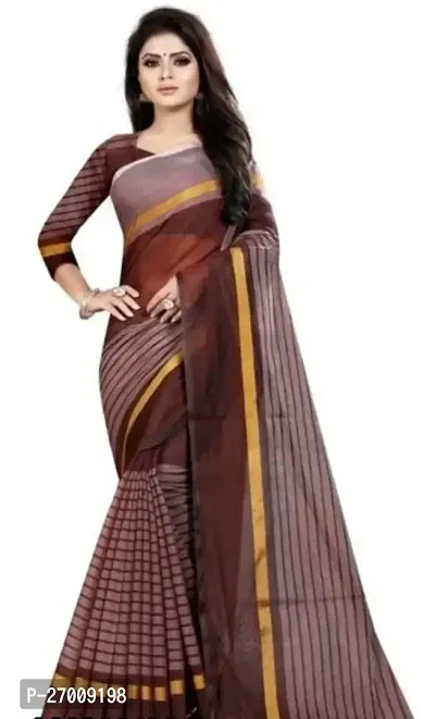 Beautiful cotton silk Saree with Blouse piece For Women