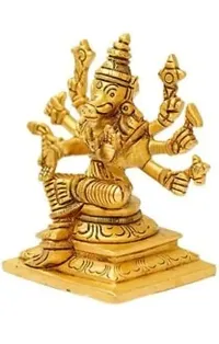 Varahi Amman 8 Handed Brass Statue | Lord Vishnu's Varaga Avatar Idol Statue | Varaga Devi Brass Idol | Varagi Silai (Small Size : 5x6 cm)-thumb1