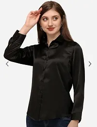 Classic Polyester Solid Shirt for Women-thumb2