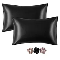 Satin Silk Pillow Covers Pack Of 2-thumb3